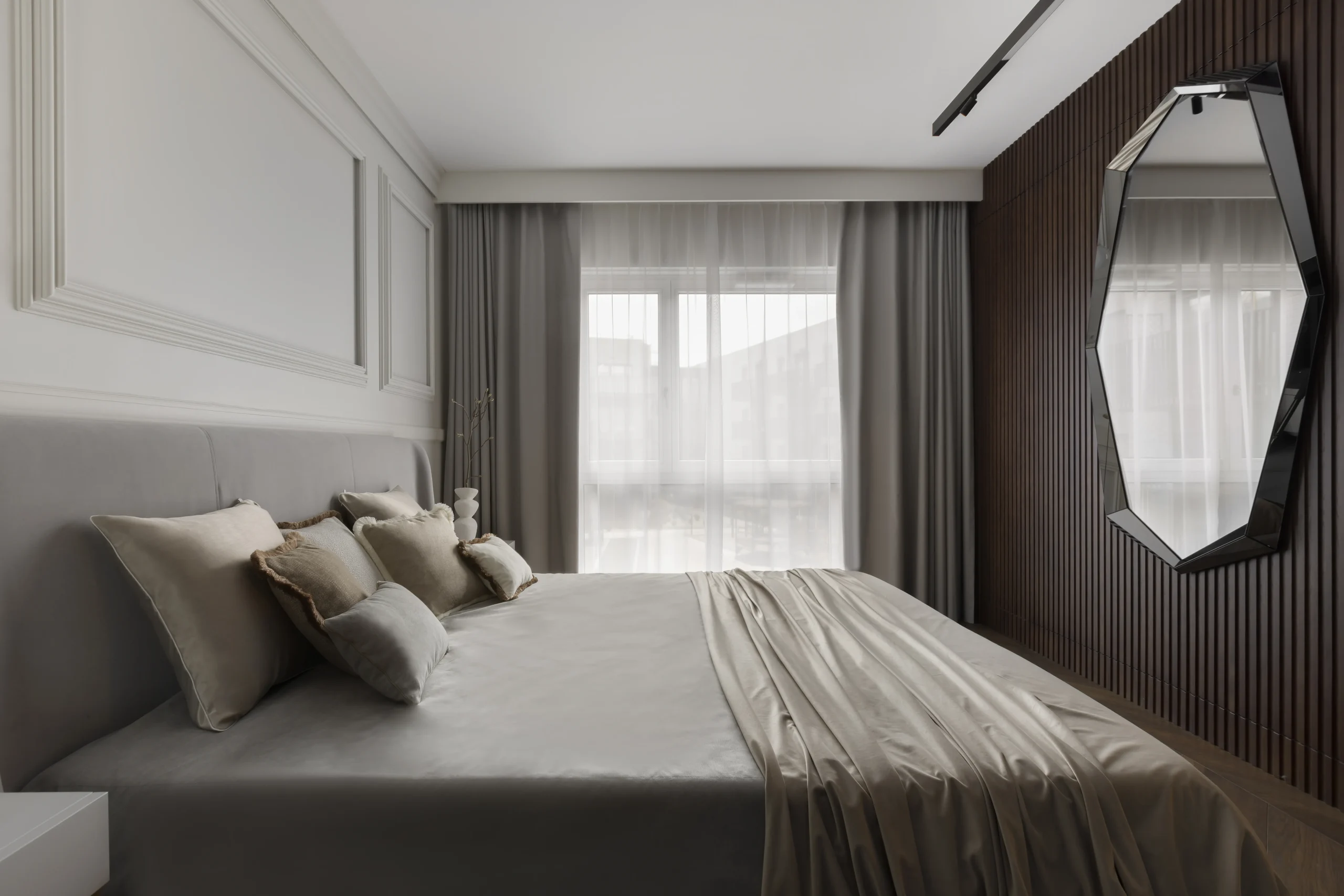 Sypialnia apartamentu w Gdańsku – AXMN Gdańsk