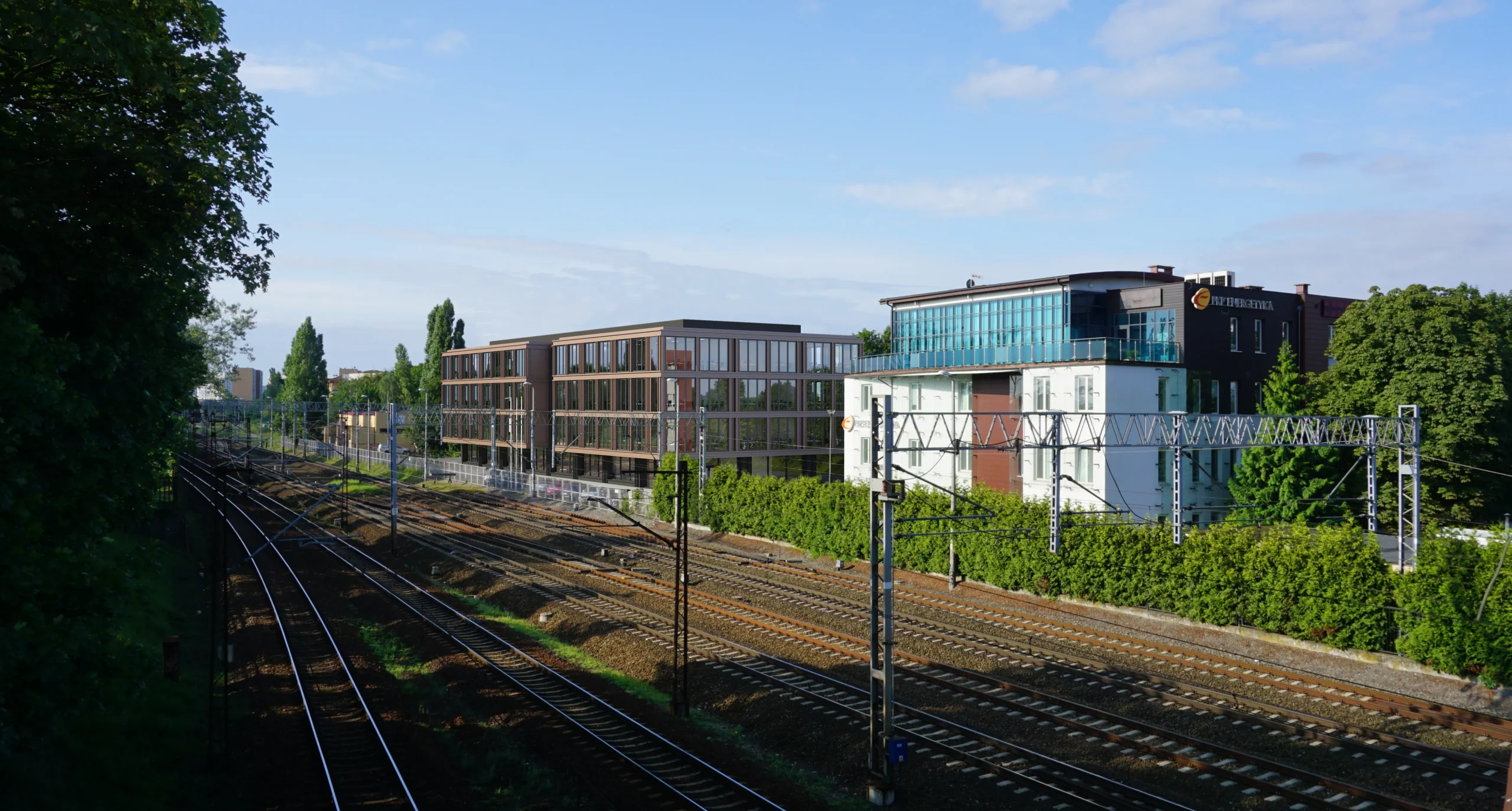 Wizualizacja budynku biurowego w Sopocie przy torach kolejowych – AXMN Gdańsk