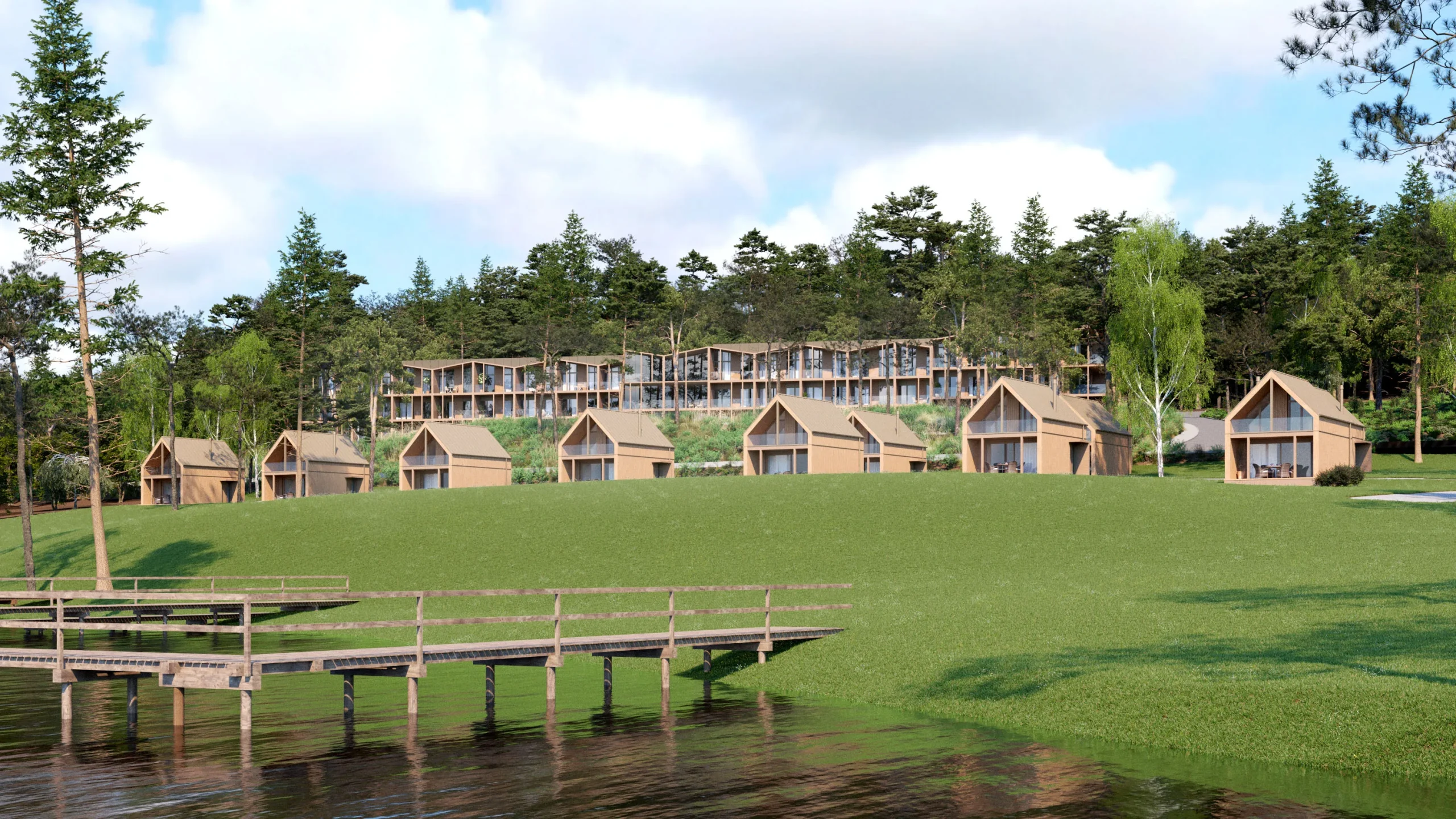 Hotel Mausz – wizualizacja kompleksu hotelowego – AXMN Gdańsk