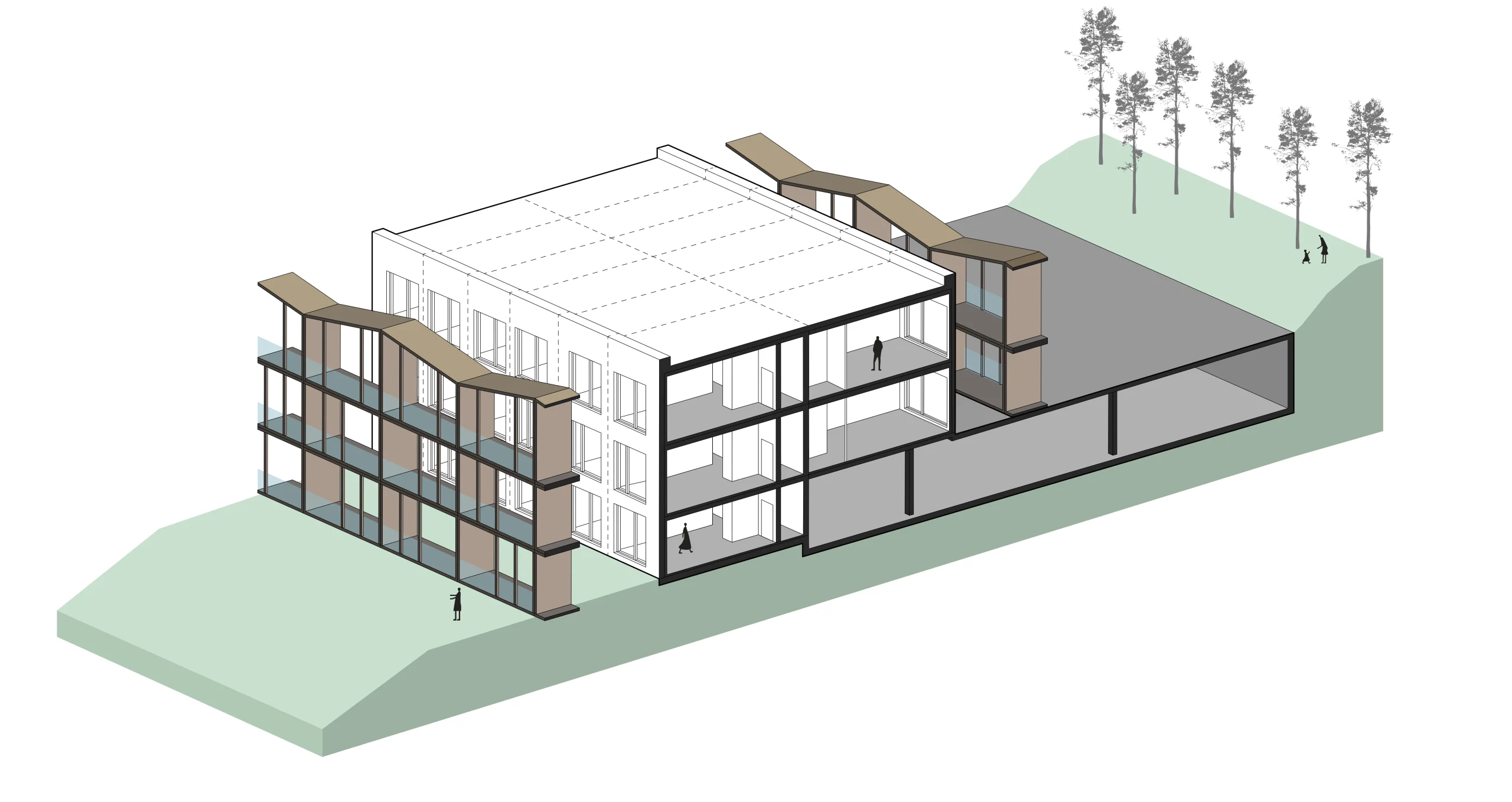 Hotel Mausz – wizualizacja projektu budynku hotelowego – AXMN Gdańsk