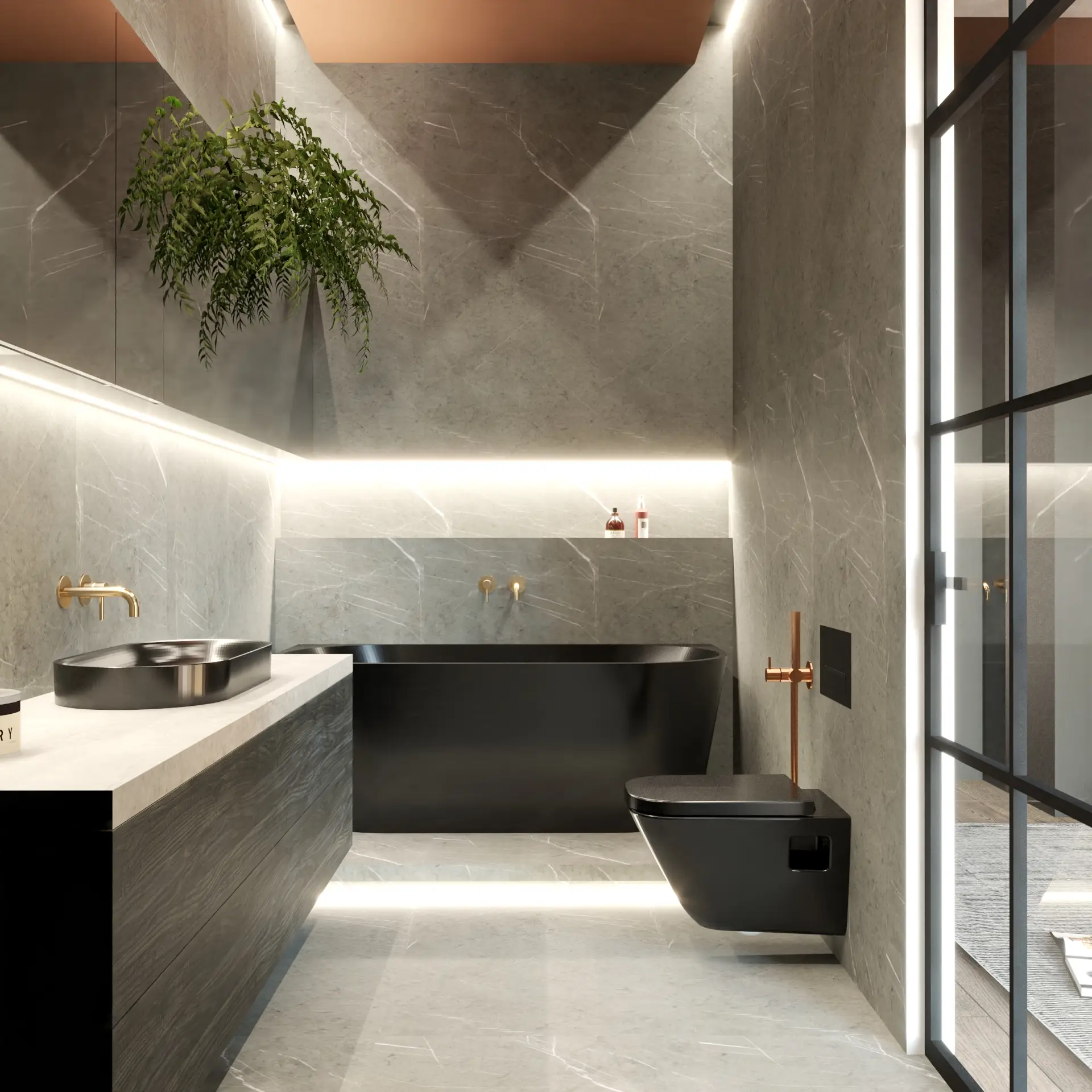 Loft w Gdańsku - Łazienka - AXMN Gdańsk